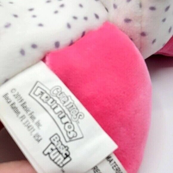 2/$15 Cutetitos Fruititos Dragon Plush White 7" Pink Glitter Dot Flamito SCENTED - Picture 8 of 9
